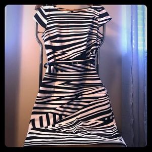 Fitted Zebra Print Dress